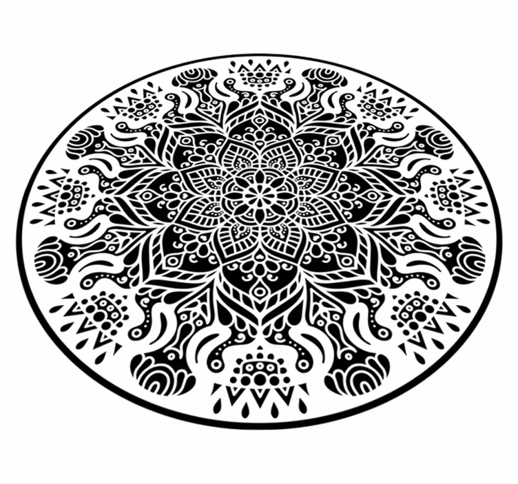 Vinyl Teppich Mandala kompliziertes mandala-design - TenStickers