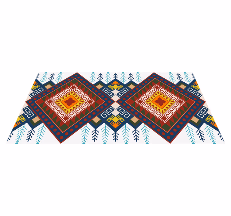 Vinylteppich Mosaik Geometrisches ethnisches Muster - TenStickers