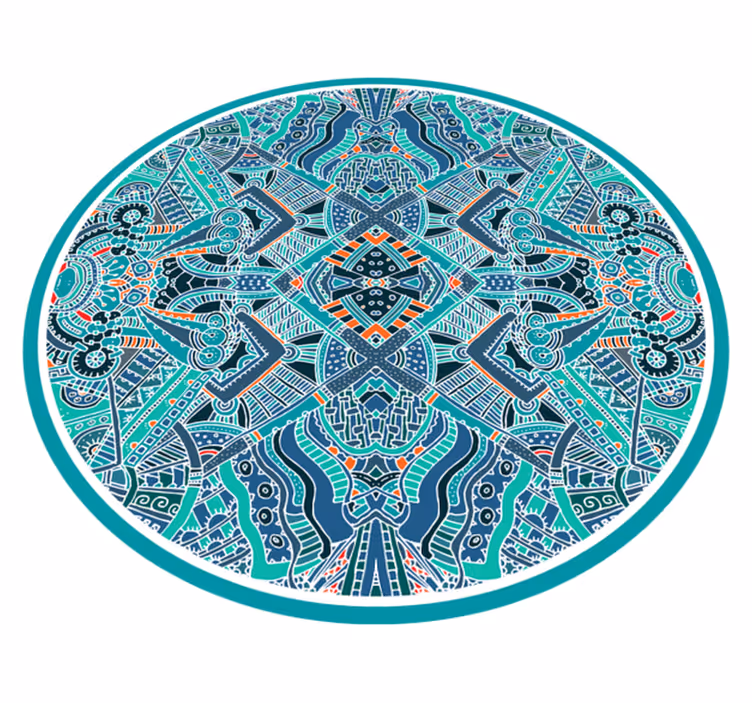 Vinyl Teppich Mandala mandala-zirkularität - TenStickers