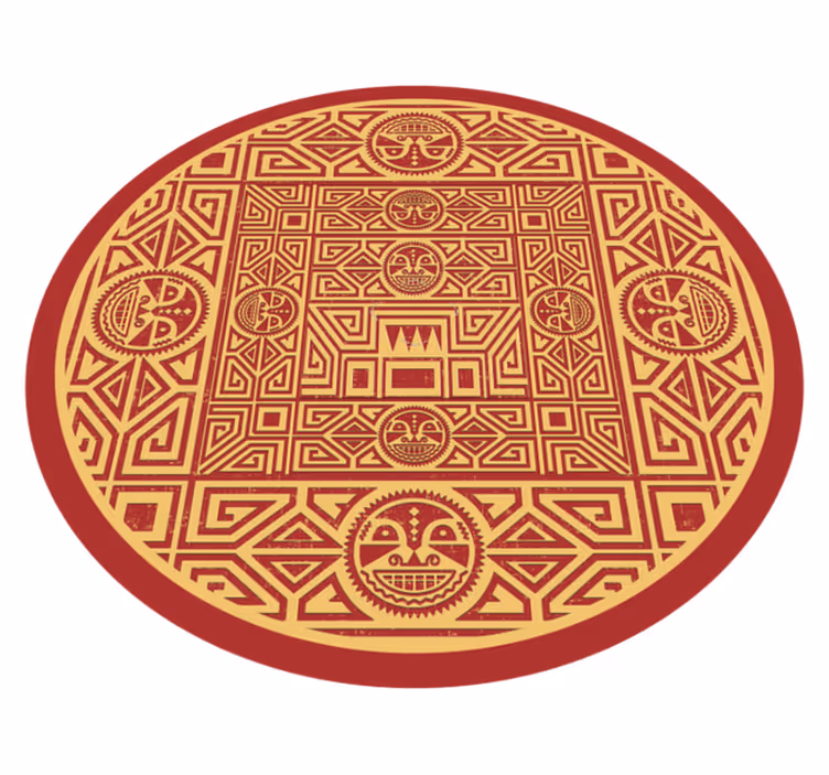 Vinyl Teppich Mandala stammes-mandala - TenStickers