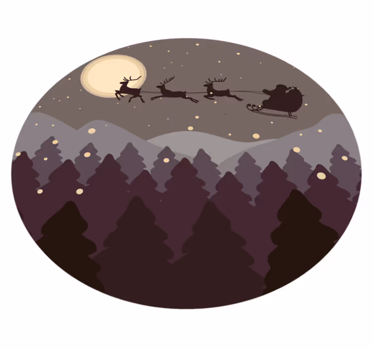 Vinyl Teppich Weihnachten festliche nachtszene - TenStickers