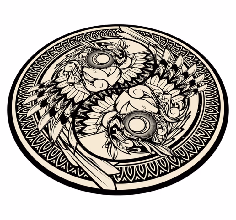 Vinyl Teppich Mandala detailliertes mandala - TenStickers