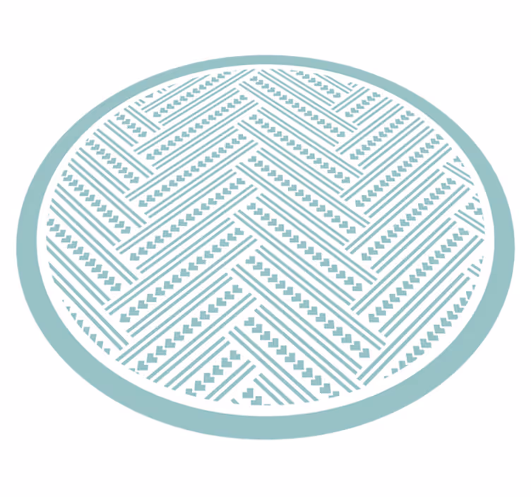 Vinyl Teppich geometrisch mit geometrischem muster rund - TenStickers