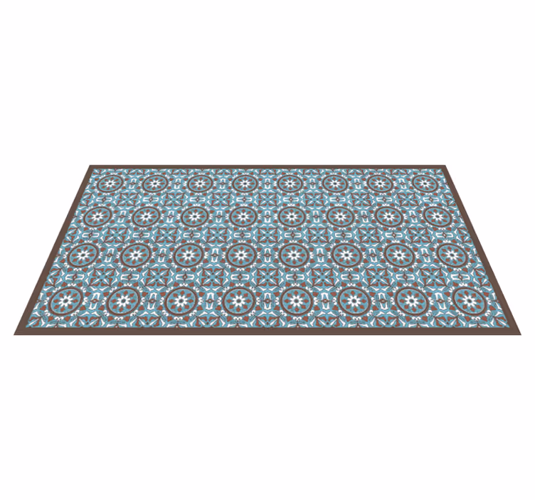 Vinyl Teppich Fliesenoptik verziertes muster - TenStickers