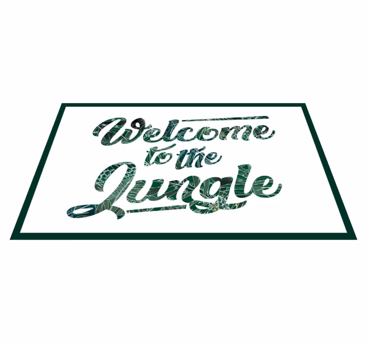 Vinyl Teppich Spruch dschungel-begrüßungsphrase - TenStickers