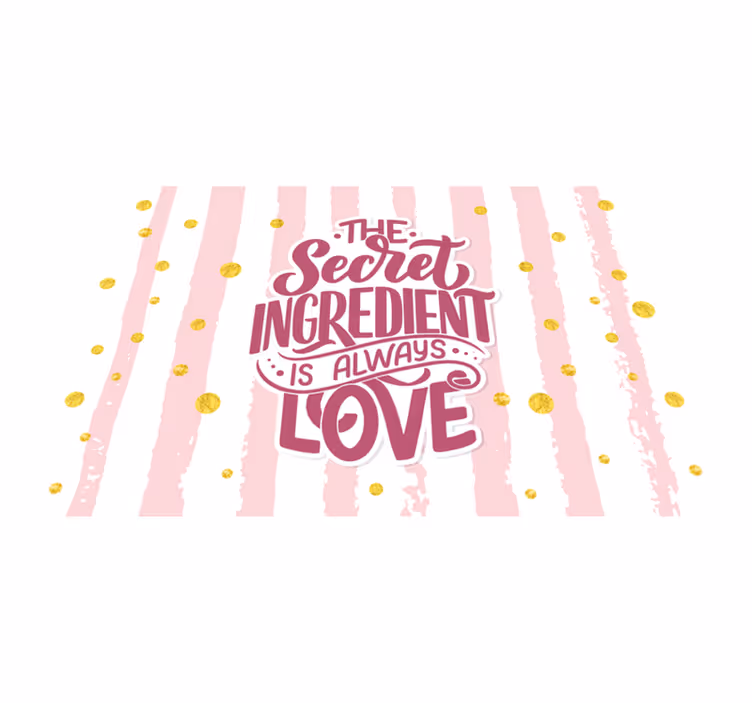 Vinyl Teppich Spruch geheimzutat liebe - TenStickers