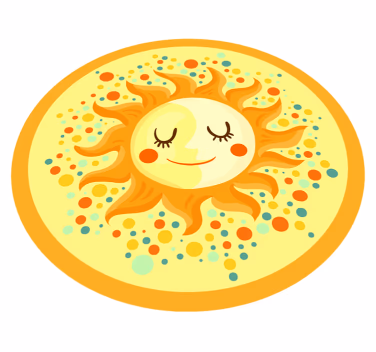 Vinyl Teppich Baby sonnenscheinkreis - TenStickers
