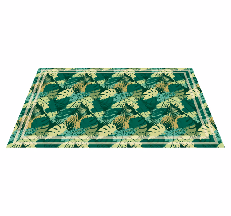 Vinyl Teppich Blumen tropisches laubarray - TenStickers