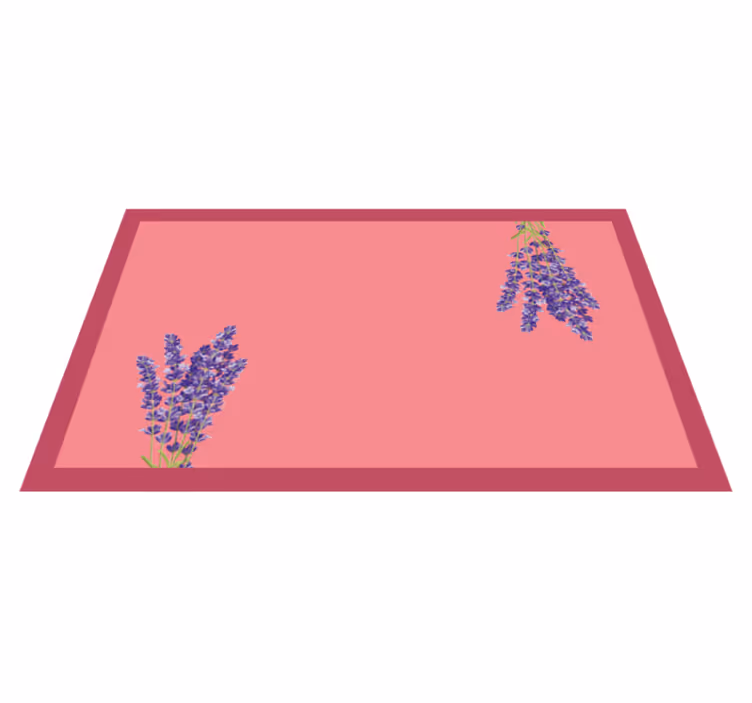 Vinyl Teppich Blumen florale lavendel-akzente - TenStickers