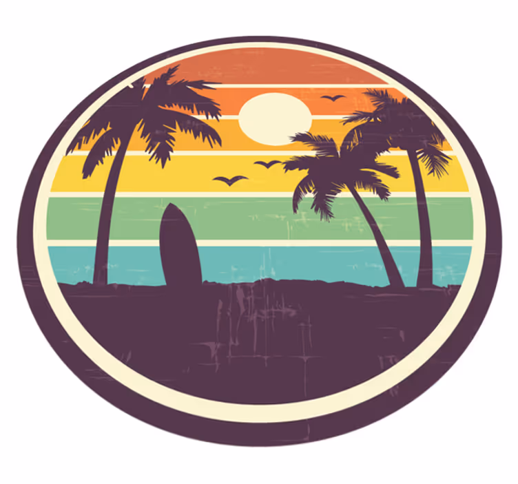 Vinylteppich Vintage Retro strand - TenStickers