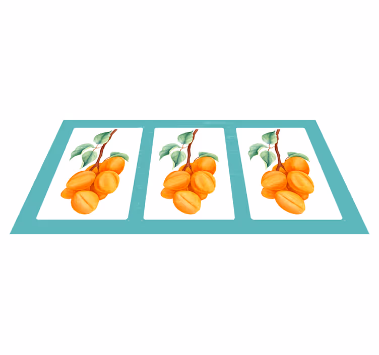Vinyl Teppich Blumen fruchtige abbildung - TenStickers