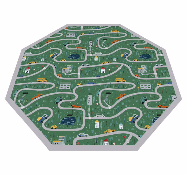Vinyl Teppich Straßen spielerische fahrbahnen - TenStickers