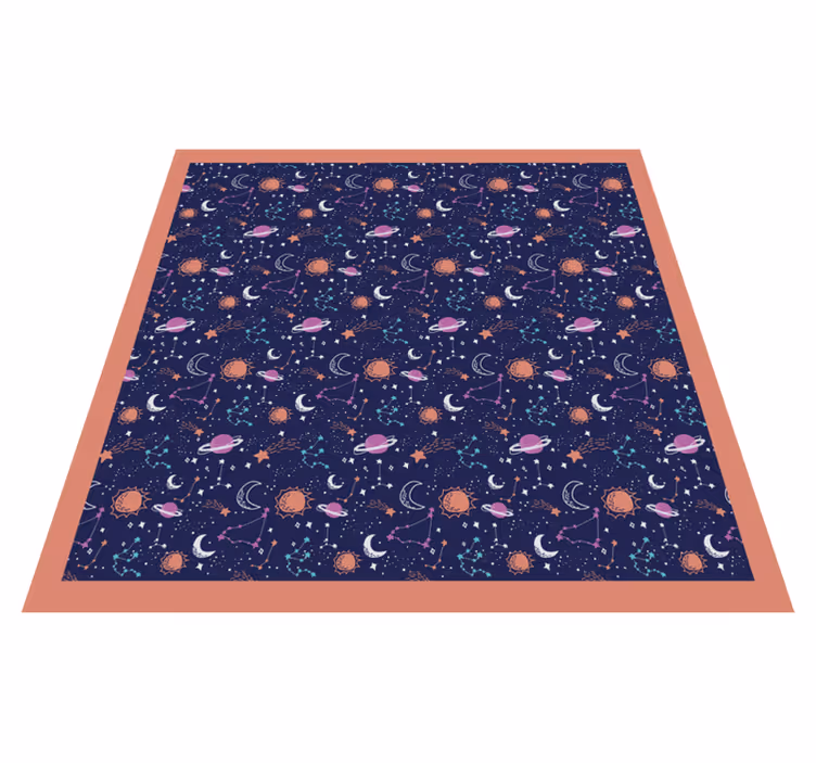 Vinylteppich kindlich kosmisches weltraumspiel - TenStickers