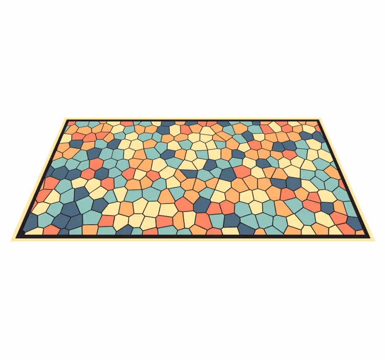 Vinyl Teppich Küche Buntes mosaik - TenStickers