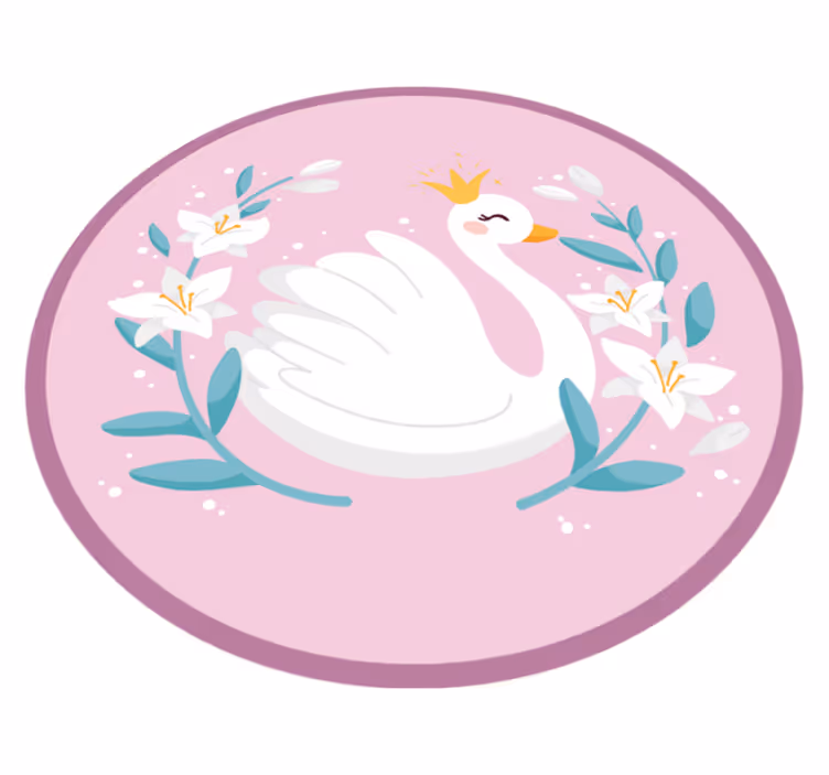 Vinyl Teppich Baby schwanensee-bilder - TenStickers