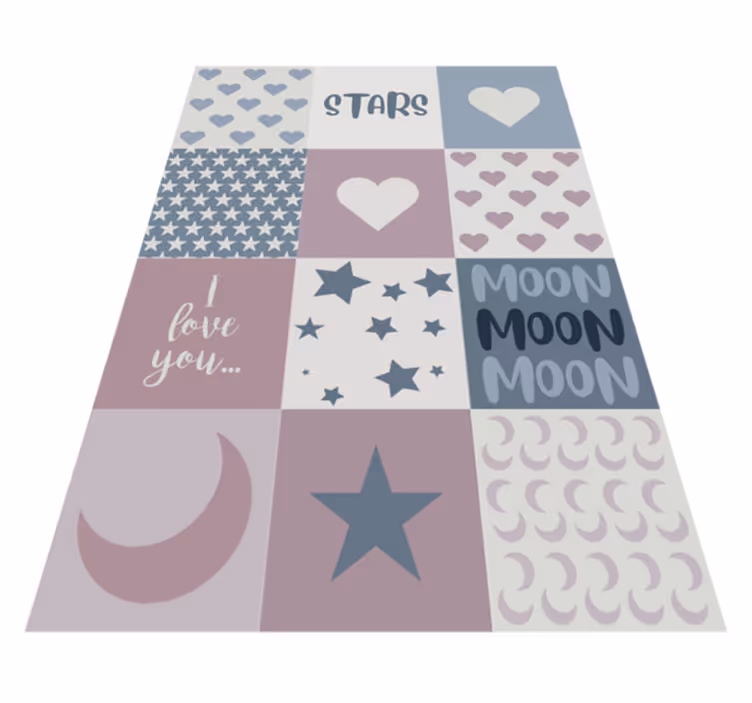 Vinylteppich kindlich liebe dich mond - TenStickers