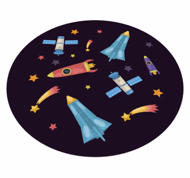 Vinyl Teppich Kinder erkundung von raumfahrzeugen - TenStickers