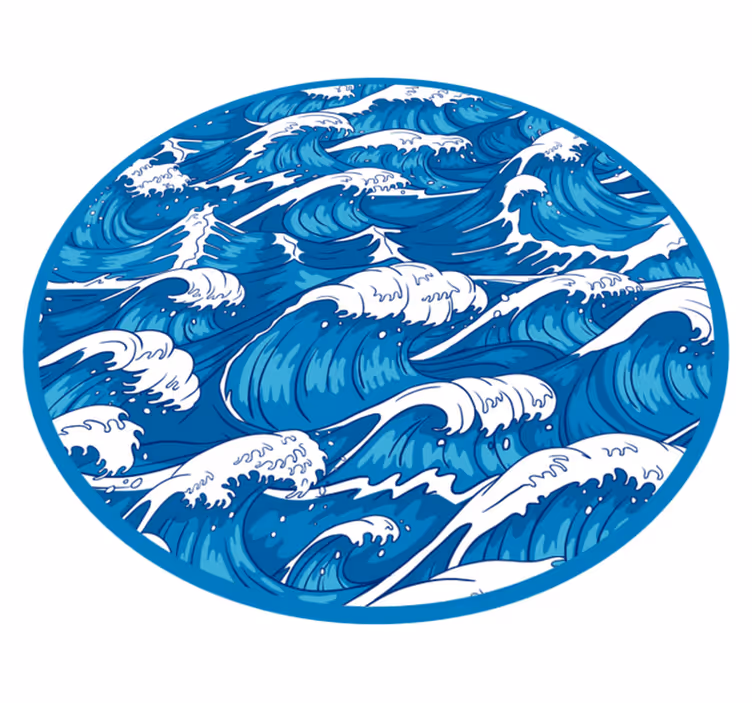 Vinylteppich Natur Japanische wellen - TenStickers