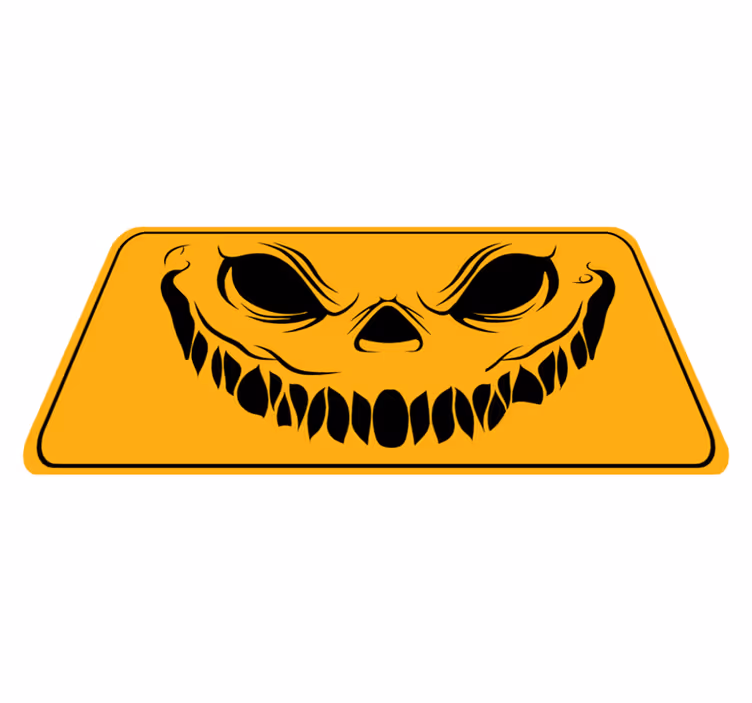 Vinylteppich Wohnzimmer Smiley gruselig - TenStickers