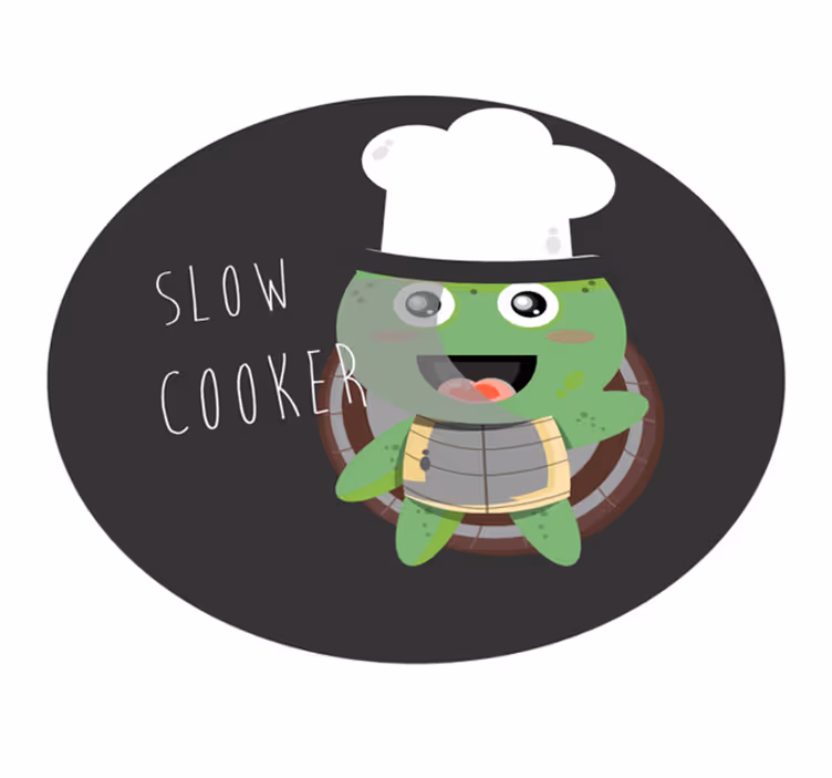 Vinyl Teppich Küche chef schildkröte abbildung - TenStickers