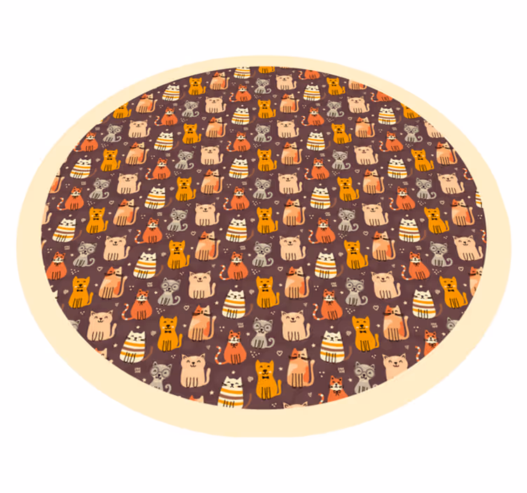 Vinylteppich kindlich spielkreis mit tiermuster - TenStickers