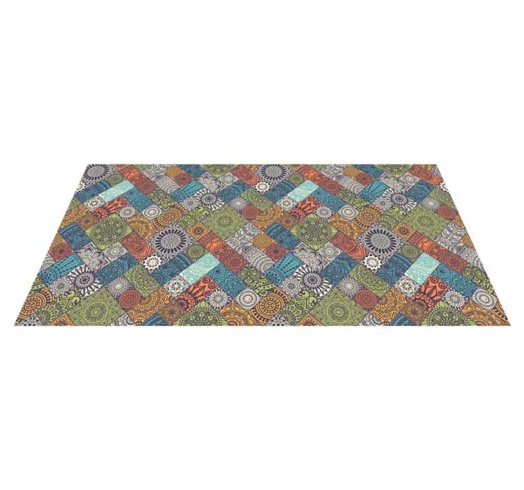 Vinyl Teppich Mandala mandala patchwork weg - TenStickers