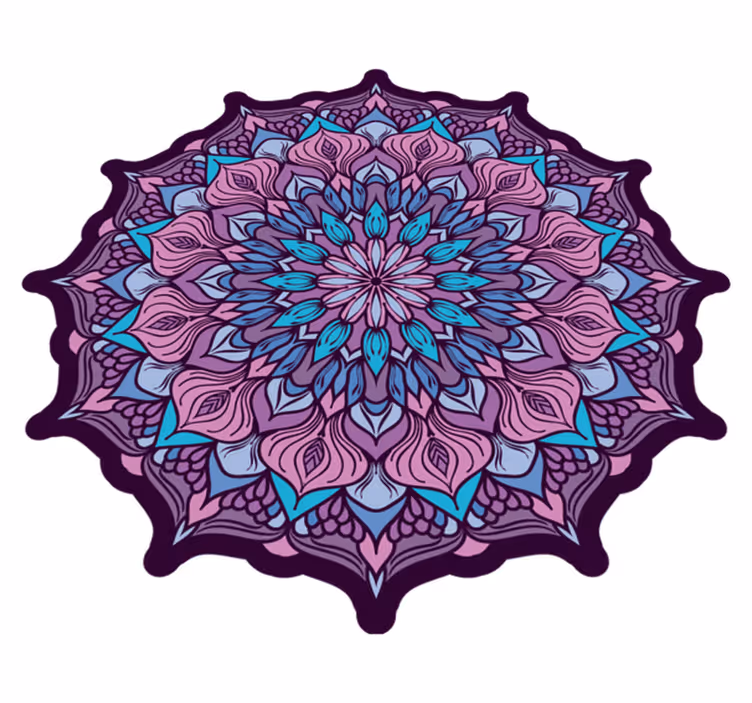 Vinyl Teppich Mandala kompliziertes mandala-detail - TenStickers