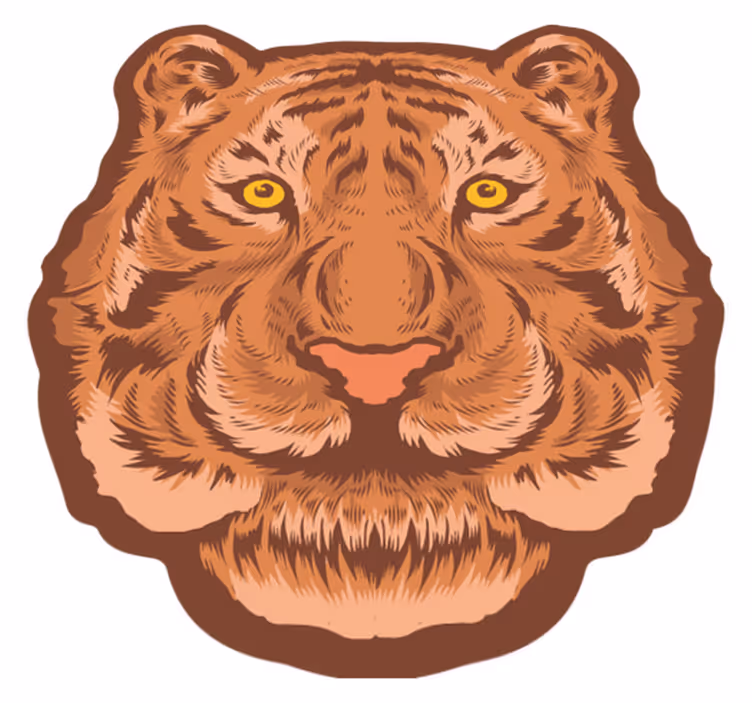 Vinyl Teppich Tiere tigergesichtsdarstellung - TenStickers