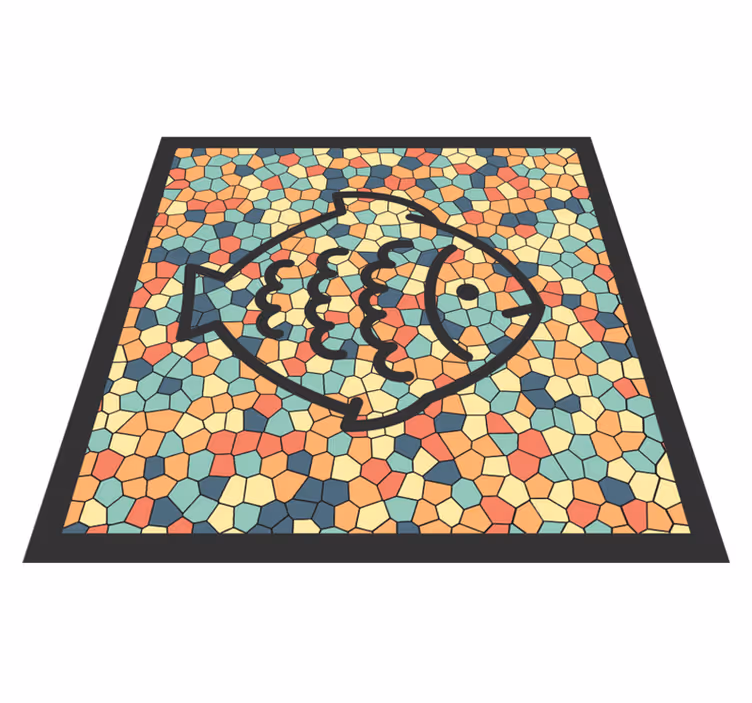 Vinyl Teppich Mosaik mosaik-fischmuster - TenStickers