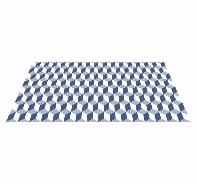 Vinyl Teppich geometrisch kubisches muster - TenStickers