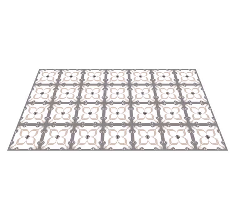 Vinyl Teppich Fliesenoptik ornamentales inlay-muster - TenStickers