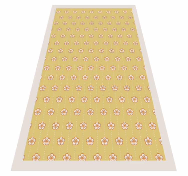 Vinyl Teppich Blumen florales küchenaccessoire - TenStickers
