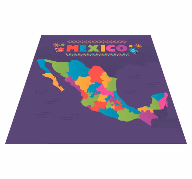 Vinylteppich Weltkarte Karte mexiko - TenStickers