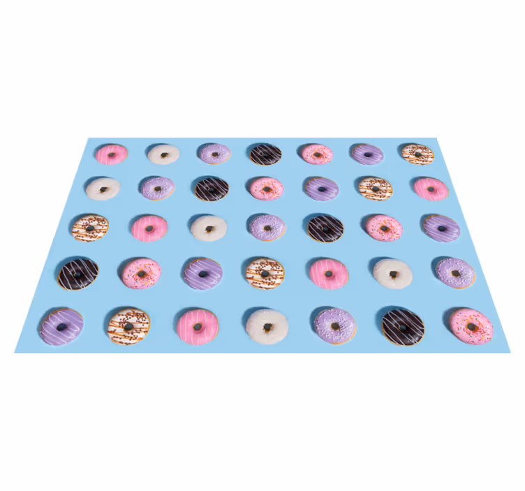 Vinylteppich kindlich donut-muster-oberfläche - TenStickers