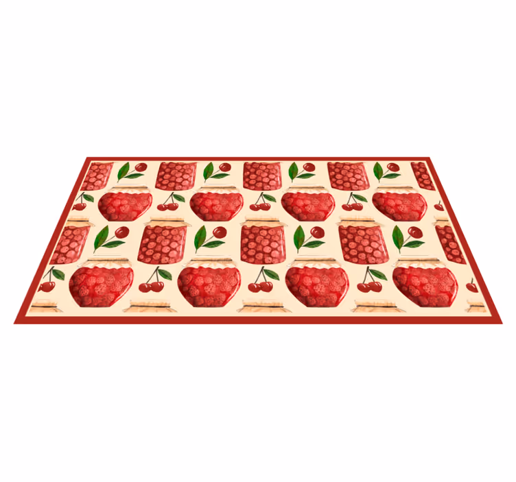 Vinyl Teppich Küche kirschmarmelade-motiv - TenStickers