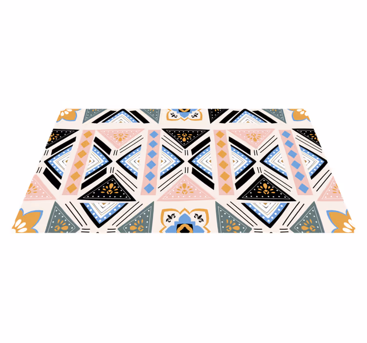Vinyl teppich geometrisch geometrisches muster wandteppich - TenStickers