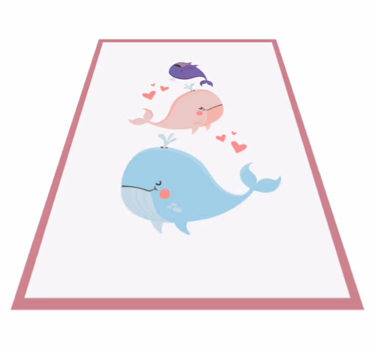 Vinyl Teppich Baby wunderliche wale abbildung - TenStickers
