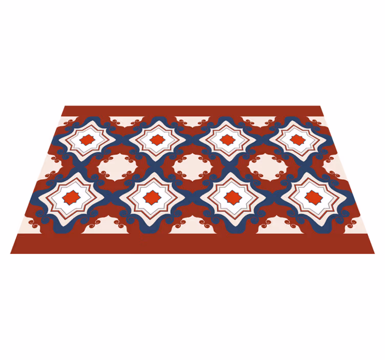 Vinylteppich Mosaik Rote vintage fliesen - TenStickers
