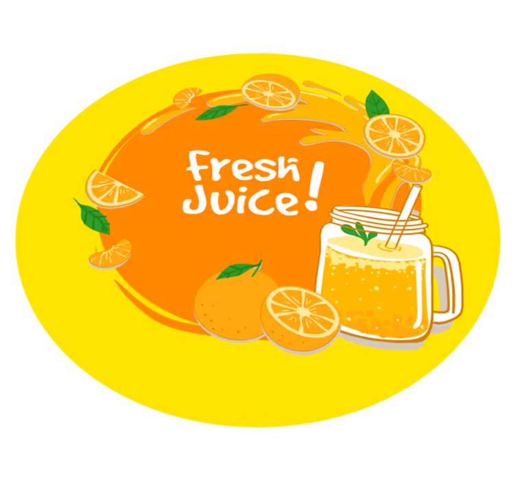 Vinyl Teppich Spruch frischer saftspritzer - TenStickers