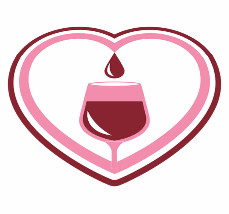 Vinyl Teppich Events romantisches weinemblem - TenStickers