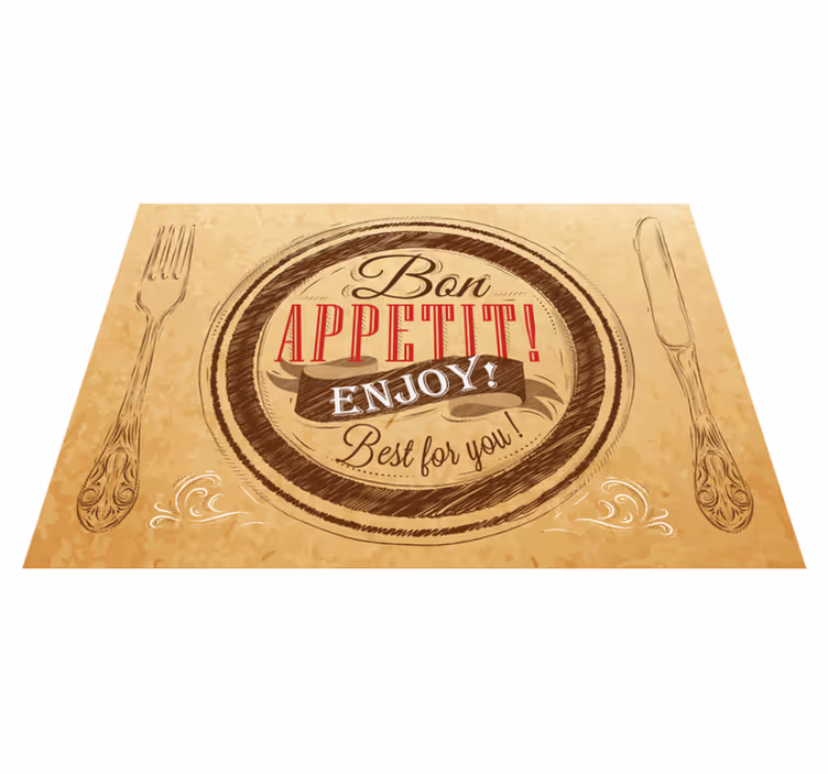 Vinyl Teppich Spruch guten appetit, genießen - TenStickers