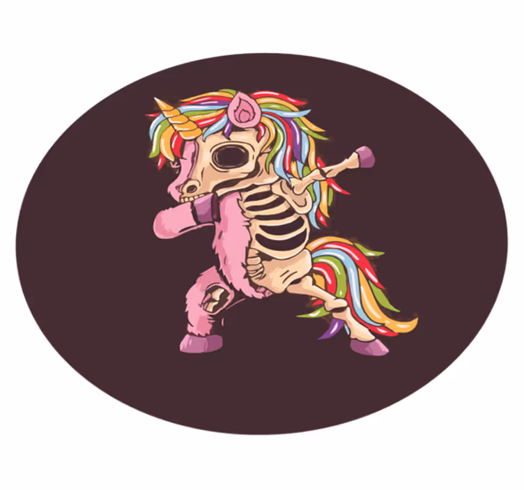 Vinylteppich Tiere Einhorn zombie tupfen illustration - TenStickers