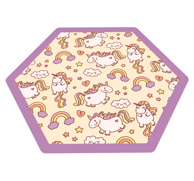 Vinyl Teppich Kinder einhorn fantasiespielplatz - TenStickers