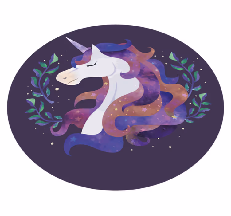Vinylteppich kindlich mystisches einhorn - TenStickers