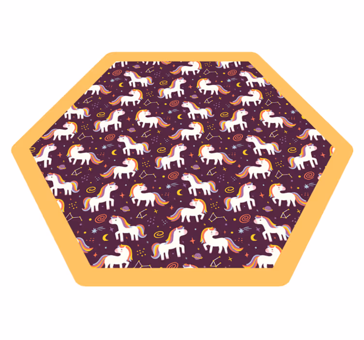 Vinyl Teppich Kinder einhorn spielzone - TenStickers