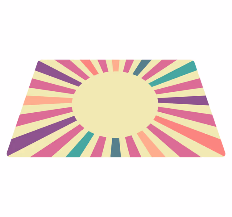 Vinyl Teppich geometrisch strahlenförmiges liniendesign - TenStickers