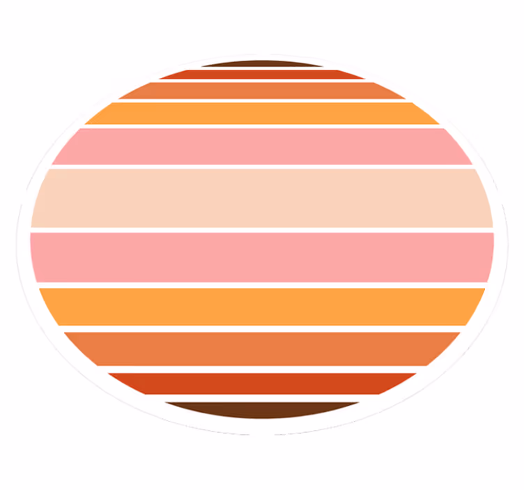 Vinylteppich 70's Sun Sonnenkreis der 70er jahre - TenStickers