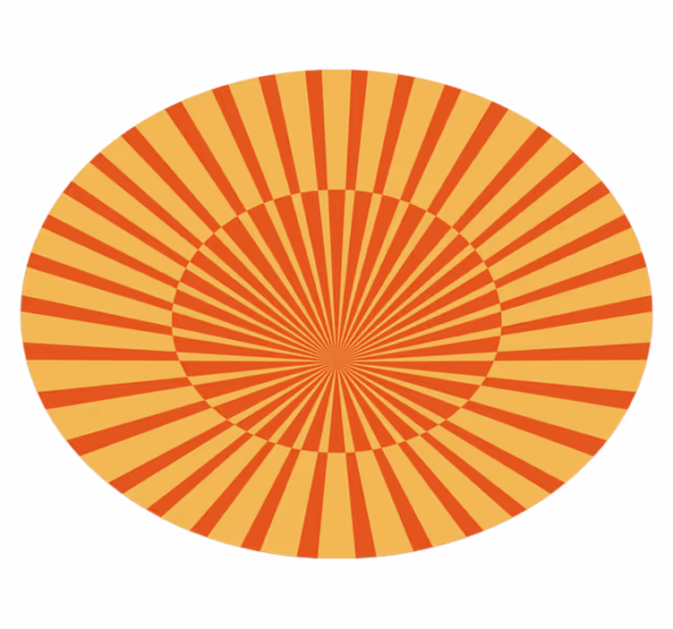 Vinyl Teppich gestreift sunburst kreisförmiges muster - TenStickers