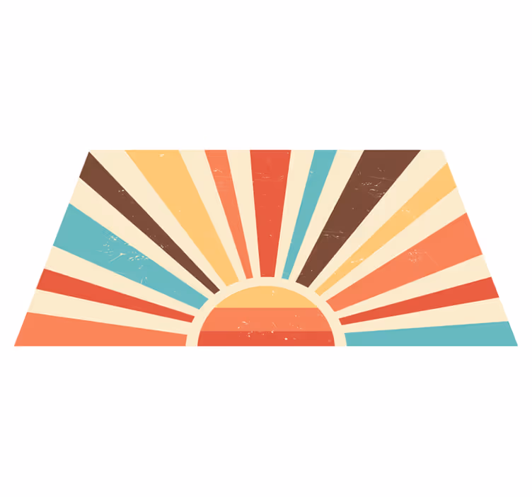 Vinyl Teppich gestreift sunburst-streifen - TenStickers