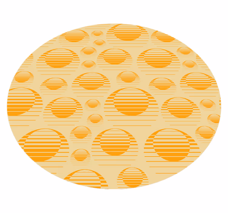 Vinyl Teppich Esszimmer kreisförmiges muster - TenStickers